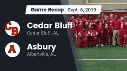 Recap: Cedar Bluff  vs. Asbury  2019