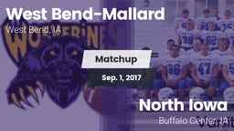 Matchup: West Bend-Mallard vs. North Iowa  2017
