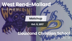 Matchup: West Bend-Mallard vs. Siouxland Christian School 2017