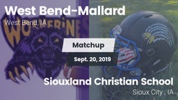 Matchup: West Bend-Mallard vs. Siouxland Christian School 2019