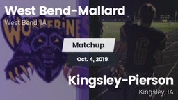 Matchup: West Bend-Mallard vs. Kingsley-Pierson  2019