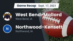 Recap: West Bend-Mallard  vs. Northwood-Kensett  2021