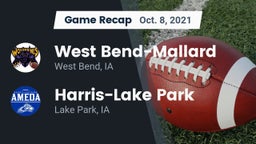 Recap: West Bend-Mallard  vs. Harris-Lake Park  2021