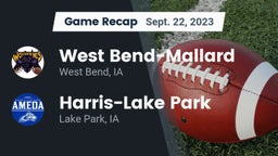 Recap: West Bend-Mallard  vs. Harris-Lake Park  2023