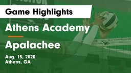 Athens Academy vs Apalachee  Game Highlights - Aug. 15, 2020