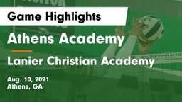 Athens Academy vs Lanier Christian Academy Game Highlights - Aug. 10, 2021