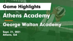 Athens Academy vs George Walton Academy Game Highlights - Sept. 21, 2021