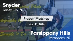 Matchup: Snyder vs. Parsippany Hills  2016
