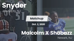 Matchup: Snyder vs. Malcolm X Shabazz   2020