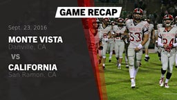 Recap: Monte Vista  vs. California  2016