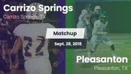 Matchup: Carrizo Springs vs. Pleasanton  2018
