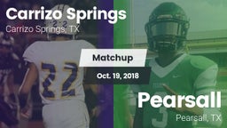 Matchup: Carrizo Springs vs. Pearsall  2018