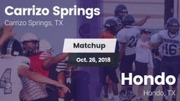 Matchup: Carrizo Springs vs. Hondo  2018