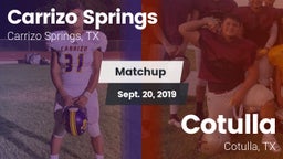 Matchup: Carrizo Springs vs. Cotulla  2019