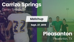Matchup: Carrizo Springs vs. Pleasanton  2019