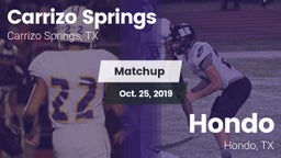 Matchup: Carrizo Springs vs. Hondo  2019
