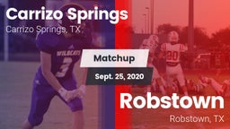 Matchup: Carrizo Springs vs. Robstown  2020