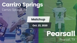 Matchup: Carrizo Springs vs. Pearsall  2020
