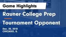 Rauner College Prep vs Tournament Opponent Game Highlights - Dec. 20, 2018