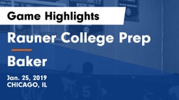 Rauner College Prep vs Baker Game Highlights - Jan. 25, 2019