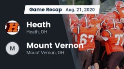 Recap: Heath  vs. Mount Vernon  2020