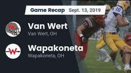 Recap: Van Wert  vs. Wapakoneta  2019