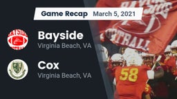 Recap: Bayside  vs. Cox  2021