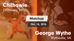 Matchup: Chilhowie vs. George Wythe  2016