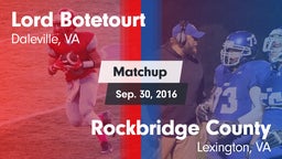 Matchup: Lord Botetourt vs. Rockbridge County  2016