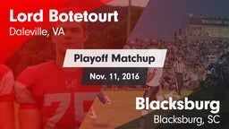 Matchup: Lord Botetourt vs. Blacksburg  2016