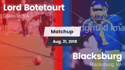 Matchup: Lord Botetourt vs. Blacksburg  2018