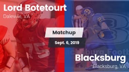 Matchup: Lord Botetourt vs. Blacksburg  2019