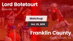 Matchup: Lord Botetourt vs. Franklin County  2019