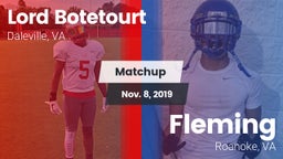 Matchup: Lord Botetourt vs. Fleming  2019