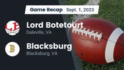 Recap: Lord Botetourt  vs. Blacksburg  2023