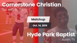 Matchup: Cornerstone Christia vs. Hyde Park Baptist  2016