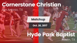 Matchup: Cornerstone Christia vs. Hyde Park Baptist  2017