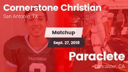 Matchup: Cornerstone Christia vs. Paraclete  2018