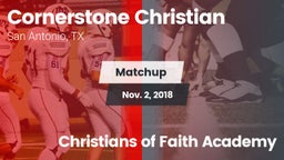 Matchup: Cornerstone Christia vs. Christians of Faith Academy 2018