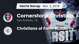 Recap: Cornerstone Christian  vs. Christians of Faith Academy 2018