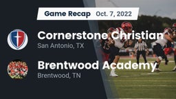 Recap: Cornerstone Christian  vs. Brentwood Academy  2022