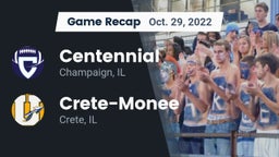 Recap: Centennial  vs. Crete-Monee  2022