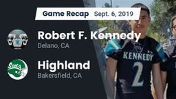 Recap: Robert F. Kennedy  vs. Highland  2019