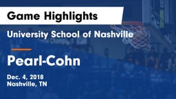 University School of Nashville vs Pearl-Cohn  Game Highlights - Dec. 4, 2018