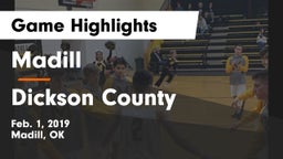 Madill  vs Dickson County  Game Highlights - Feb. 1, 2019