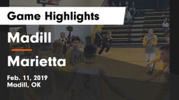 Madill  vs Marietta  Game Highlights - Feb. 11, 2019
