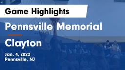 Pennsville Memorial  vs Clayton  Game Highlights - Jan. 4, 2022