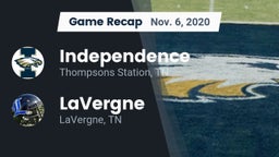 Recap: Independence  vs. LaVergne  2020