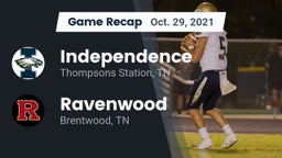 Recap: Independence  vs. Ravenwood  2021