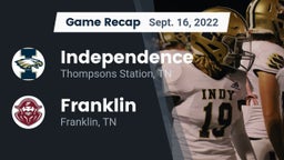 Recap: Independence  vs. Franklin  2022